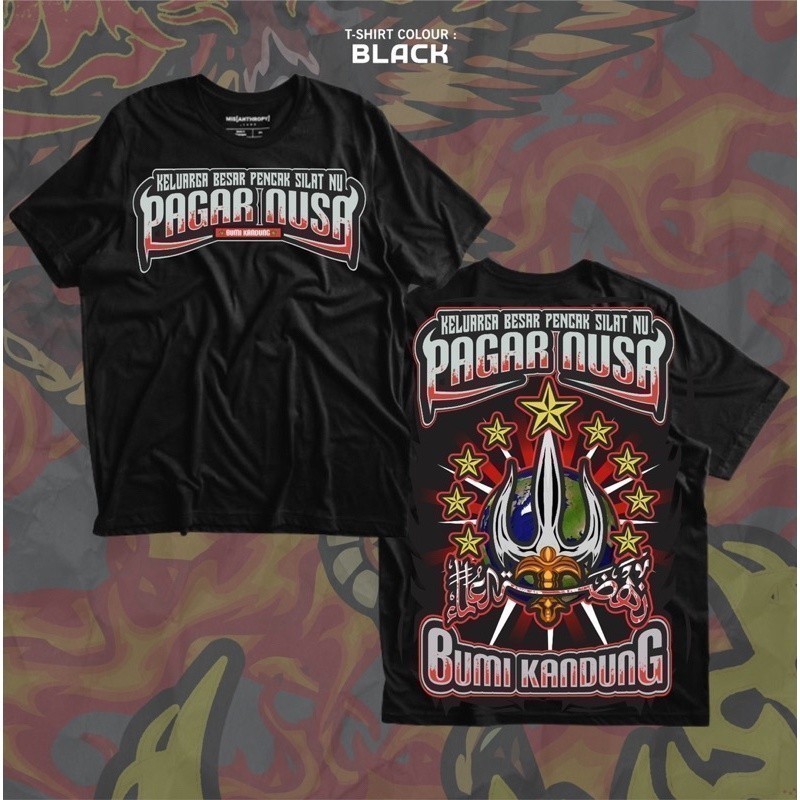 Pagar 2025 thời trang Nusa Earth Content Áo thun Psnu Big Family Tracker Silat Nu Pagar Nusa