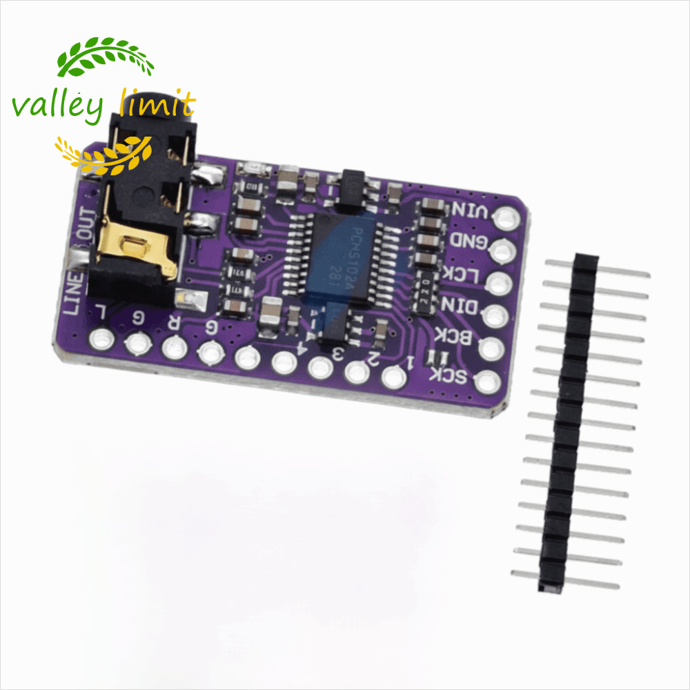 VALLEY LIMIT PCM5102A I2S Trình phát âm thanh, Trình phát âm thanh PCM5102A DAC I2S Module, Mô-đun G