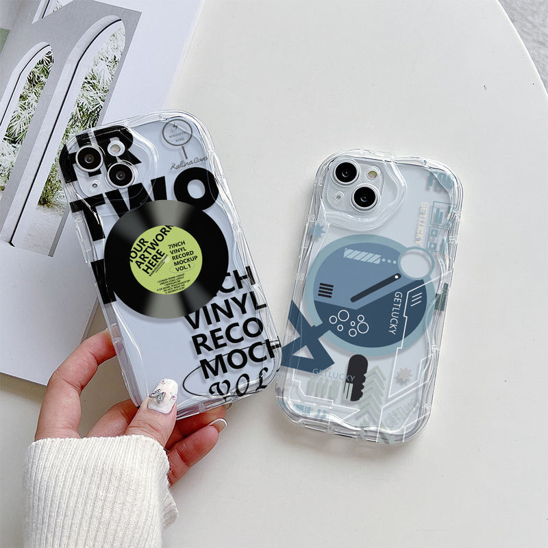 Ốp lưng kem gợn sóng trong suốt cho iPhone 16 15 14 13 12 11 Pro X XR XS Max SE 2020 7 8 6 Plus Moti