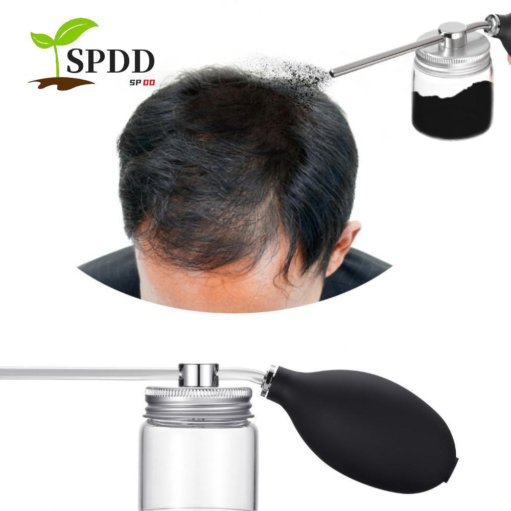 SPDD Hair Salon Powder Spray Bottle, Talc Fiber Hair Building Powder Blower Puffer, Xịt thủy tinh Re