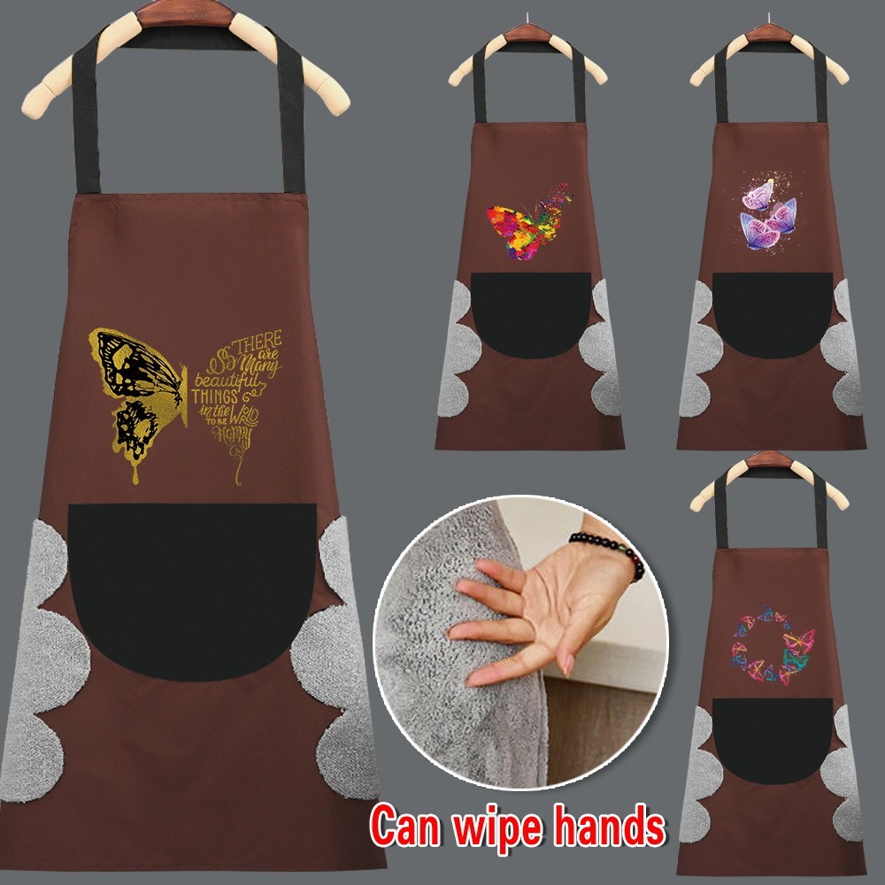 Chef Waiter Barbecue Hairdresser Adult Apron Adjustable Cooking Apron Household Butterfly Pattern Ki