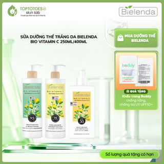   HÀNG NHẬP KHẨU  Sữa dưỡng thể trắng da Bielenda Bio Vitamin C bảo vệ da toàn diện 250ml 400ml 