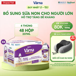  Combo 4 Thùng Sữa Bột Pha Sẵn Varna Colostrum  48 Hộp GIấy X 237ml  Bổ Sung Sữa Non Tăng Đề Kháng Cho Người Lớn 