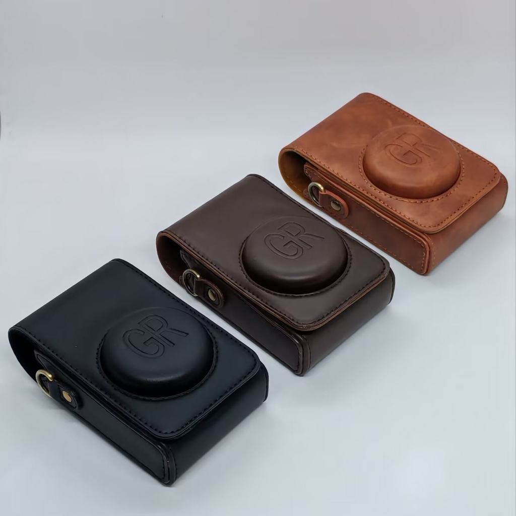 túi đựng máy ảnh túi máy ảnh Bao da 2 chiếc Ricoh GR3X GR3 dành cho Ricoh, bao đựng máy ảnh một bên 