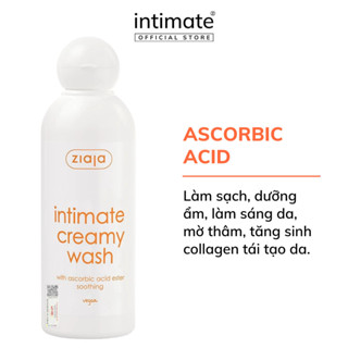 Dung Dịch Vệ Sinh Phụ Nữ Intimate With Ascorbic Acid ZIAJA Giảm Mùi Hôi Hỗ Trợ Làm Sáng 200ml 