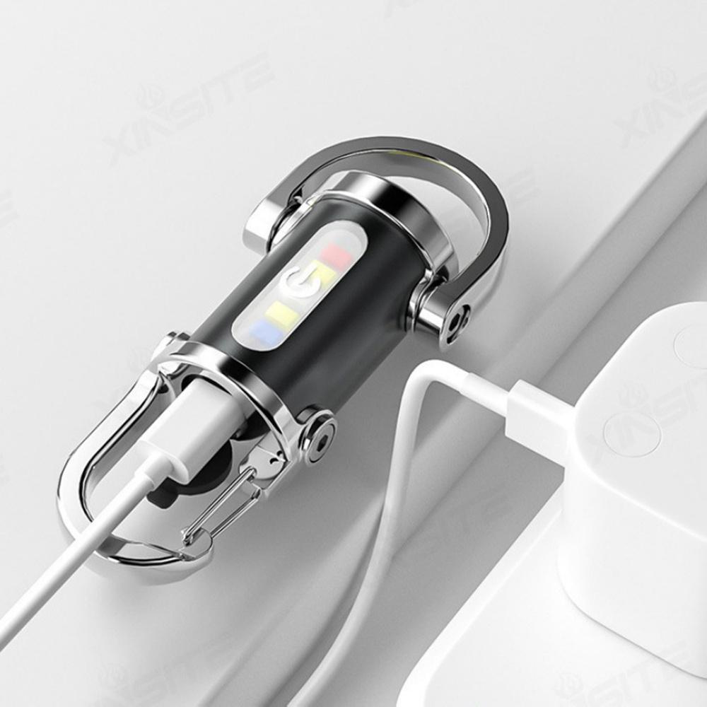 Multifunction Keychain Light Outdoor Portable Light Mini Emergency LED Work Light Camping Flas