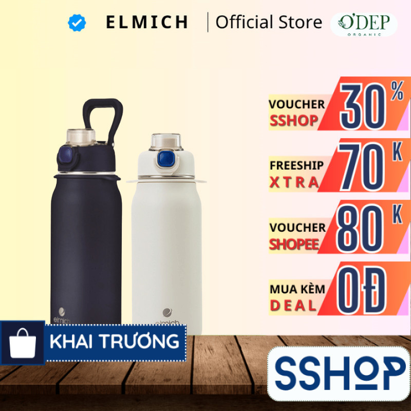 Bình giữ nhiệt inox 316 Elmich EL8331 dung tích 1L , Hàng chính hãng - SSHOP SSO