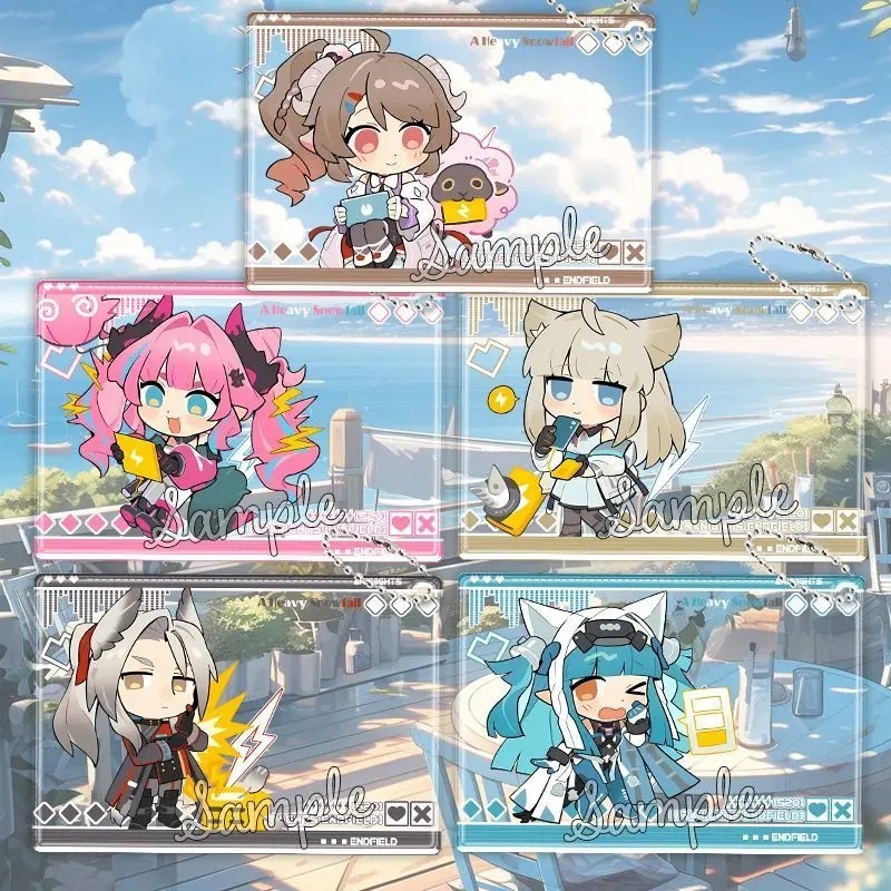 Móc khóa Arknights Endfield Card mica Acrylic nhân vật Yvonne Pogranichnik phụ kiện Anime Game trang