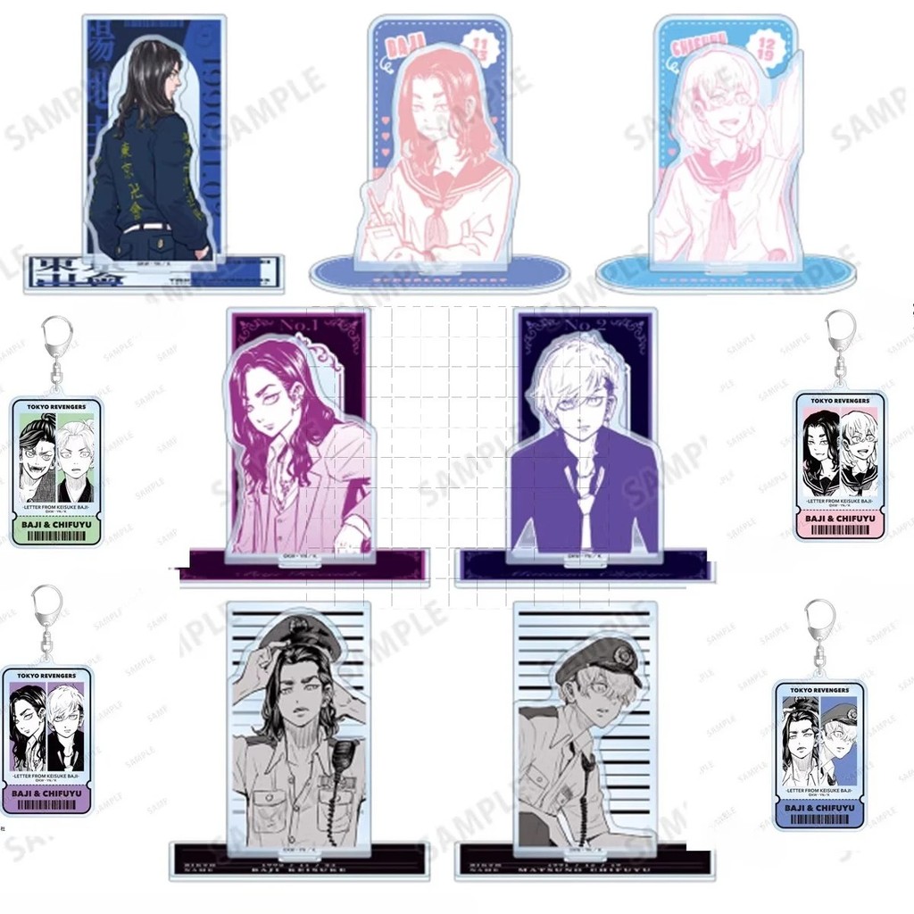 Standee Anime Tokyo Revengers Mô Hình Mica Baji Keisuke Matsuno Chifuyu Trang Trí Bàn Học Kèm Móc Kh
