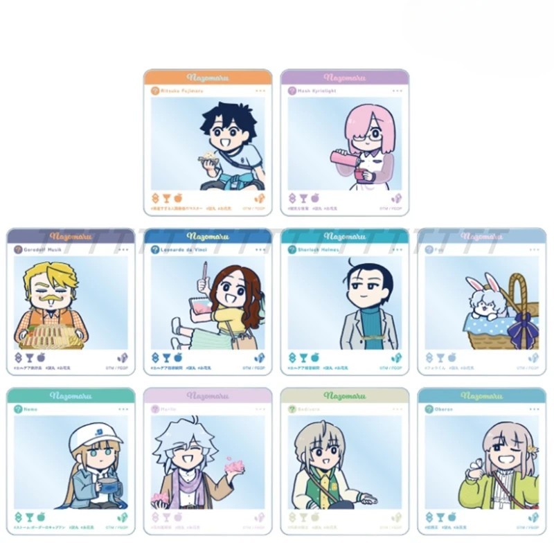 Móc khóa Anime Fate/Grand Order FGO Acrylic Nazomaru Fujimaru Ritsuka Mash Kyrielight Oberon Merlin 