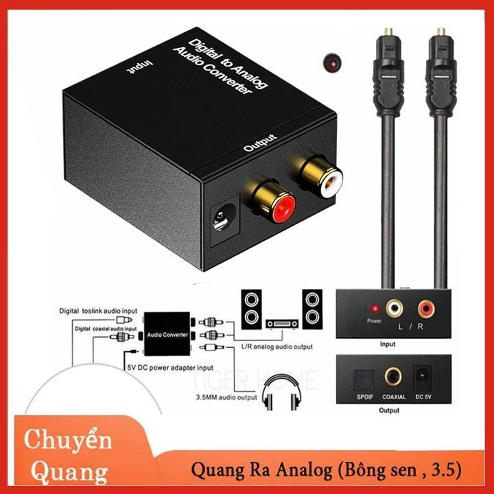 Bộ chuyển đổi âm thanh từ tivi ra âm ly -chuyển quang âm thanh tivi 4K (Quang…