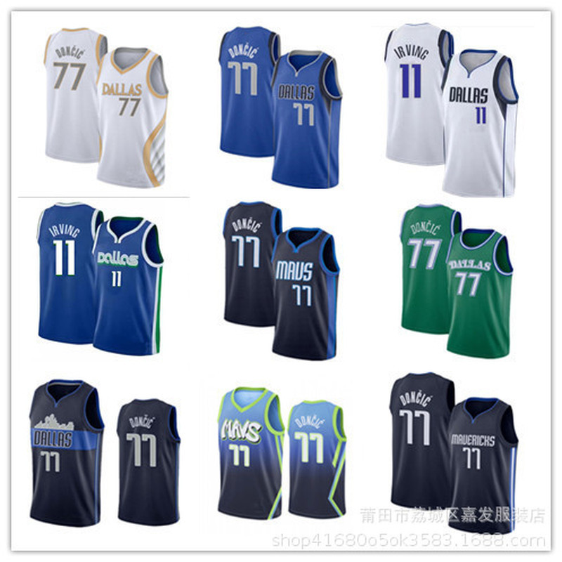 Áo đấu Dallas Mavericks #77 Áo bóng rổ Doncic Irving Jersey