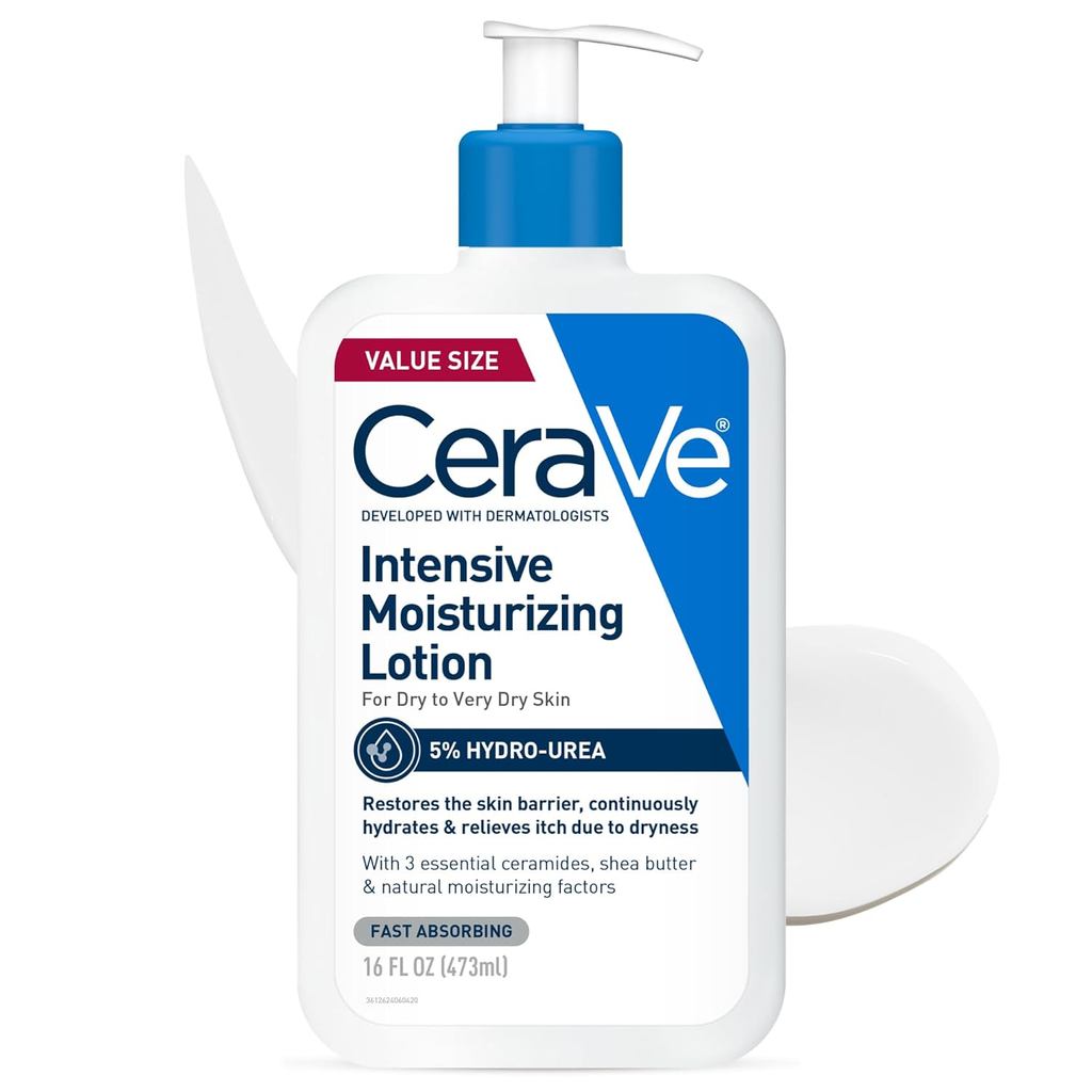 CeraVe Intensive Moisturizing Lotion, Hydro-Urea + Shea Butter, Body Lotion For Dry Skin, Relieves S