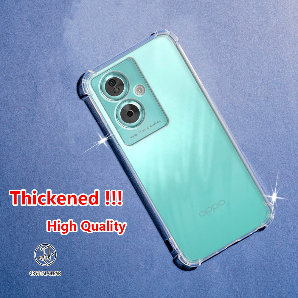 Ốp lưng Oppo A79 5G A2 A1s PJB110 CPH2553 Crystal Clear Jelly Case AirGuard Corner Soft TPU Vỏ điện 