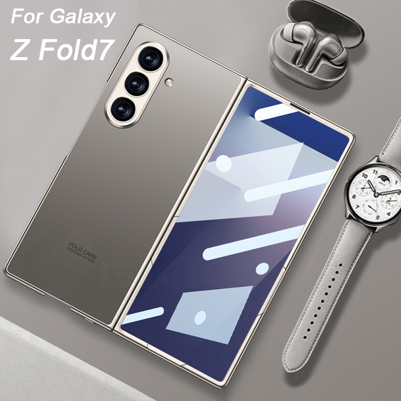 LUSHUO Original Frosted Case Cho Galaxy Z Fold 7 6 Màn Hình Kính Bảo Vệ Da Cảm Ứng Nhựa Cho Galaxy Z