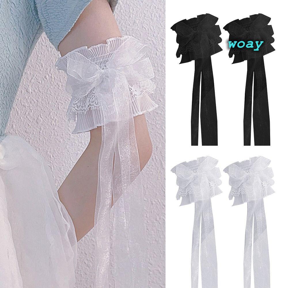Áo cosplaymaid Gothic với ren và ruy băng dài, phù hợp cho cô dâu hay người yêu anime