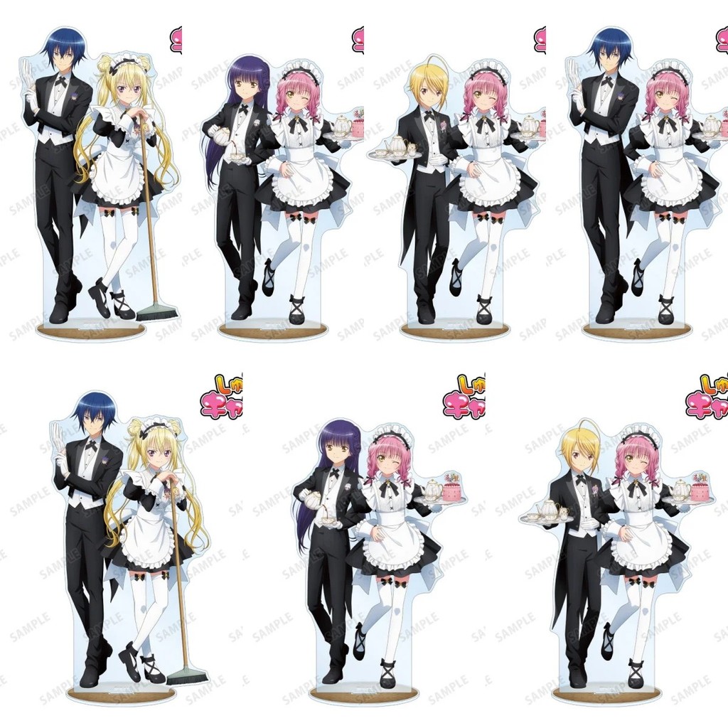 Standee Shugo Chara Mô hình Thiên Thần Hộ Vệ Amu Ikuto Tadase 15cm Mica Acrylic Trang Trí Bàn Học Mó