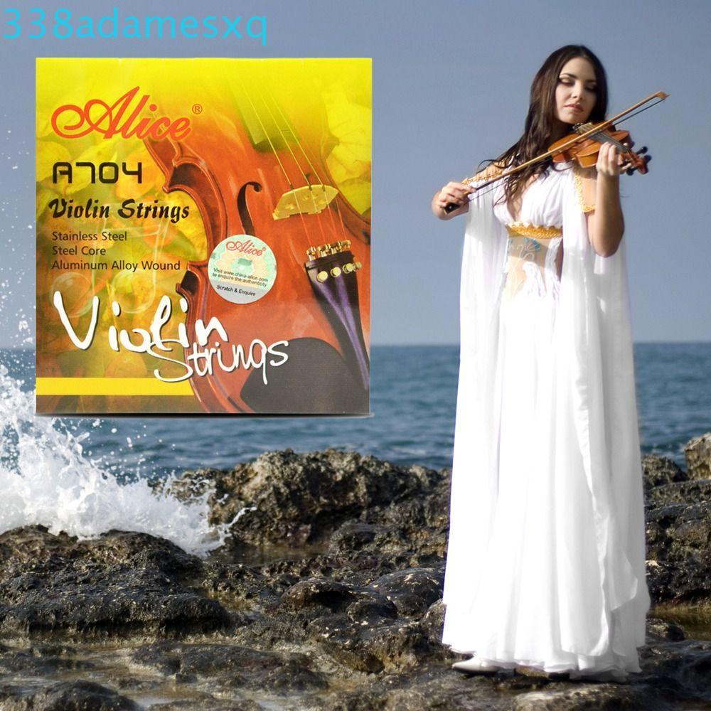 ADAMESXQB 1 Bộ Dây Đàn Violin A704, 4 / 4 3 / 4 1 / 2 1 / 4 1 / 8 Dây Alice Thay Thế, Nhạc Cụ Dây Ni