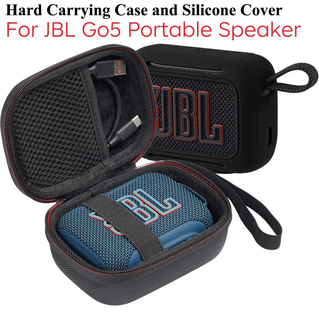 Hộp đựng cứng và vỏ silicon cho loa di động JBL Go5, Hộp đựng bảo vệ cho phụ kiện loa JBL Go 5