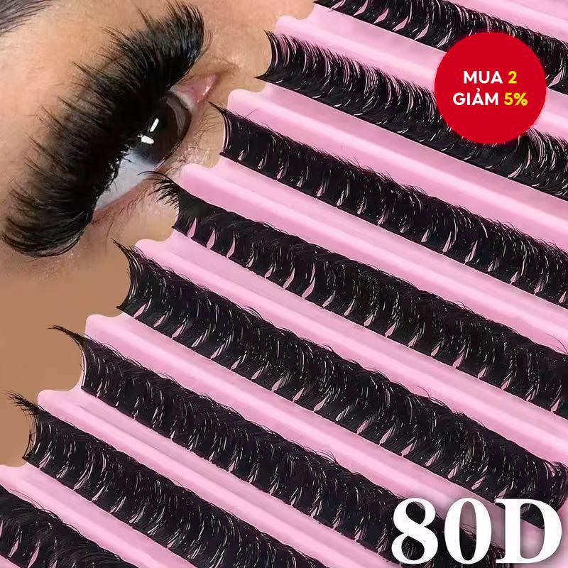 80D Lông Mi Cá Nhân 8-16mm 200 sợi Cụm Mi Tự Nhiên Nhìn Hỗn Hợp Khay DIY Nối Mi Cụm Mi Dày Mi Dài