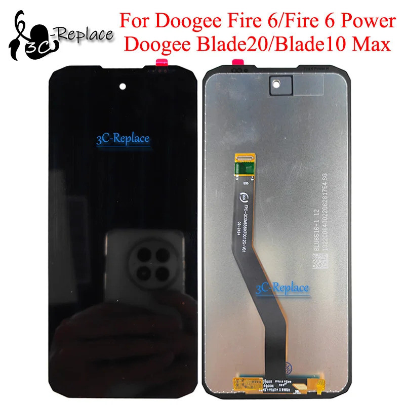 Đen 6.56 Inch Cho Doogee Fire 6 Power Doogee Blade20 Blade10 Max LCD DIsplay Màn Hình Cảm Ứng Bộ Số 