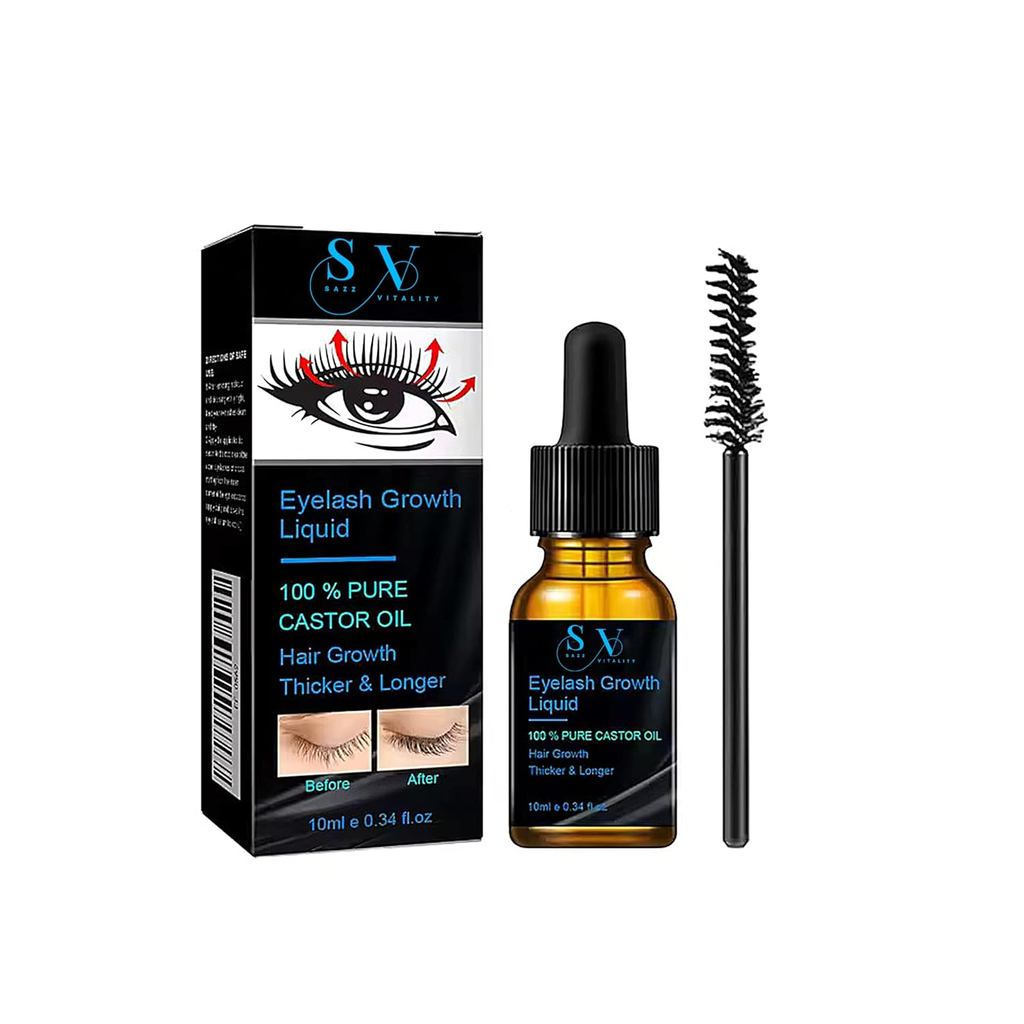 SV100% PureOrganicCastorOil – Áp suất lạnh, Hexane-FreeSerumforEyelashes, Lông mày, Tóc & withApplio