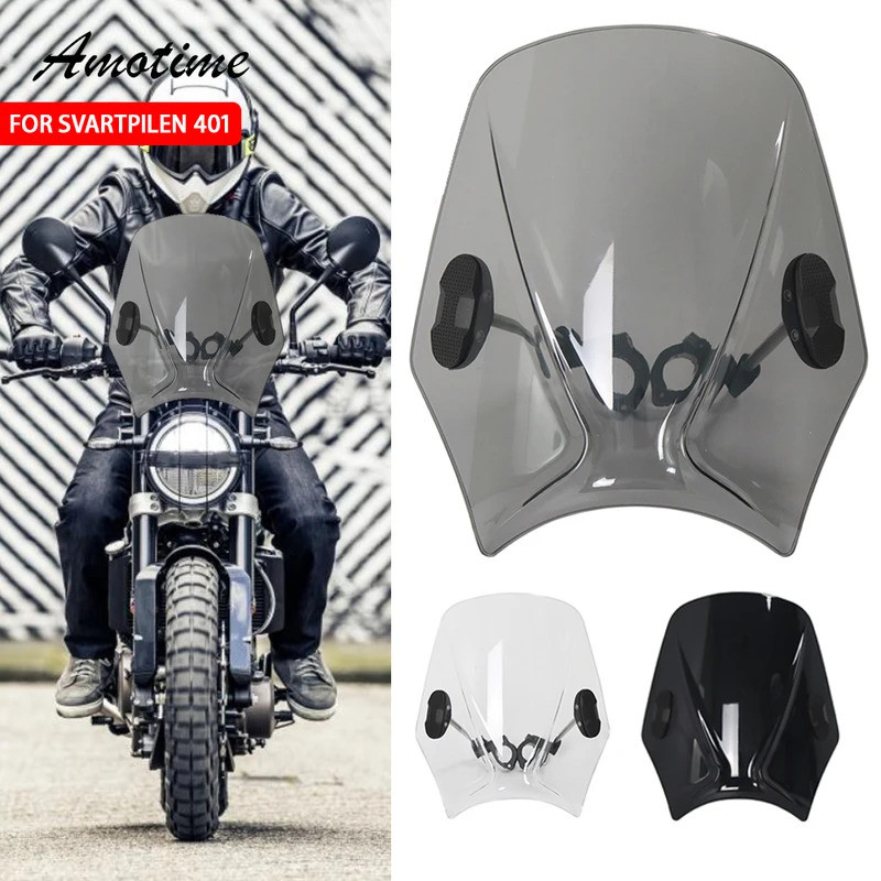 Dành Cho Svartpilen401 Phụ Kiện Xe Máy Có Thể Điều Chỉnh Kính Chắn Gió Cho Husqvarna Svartpilen 401 