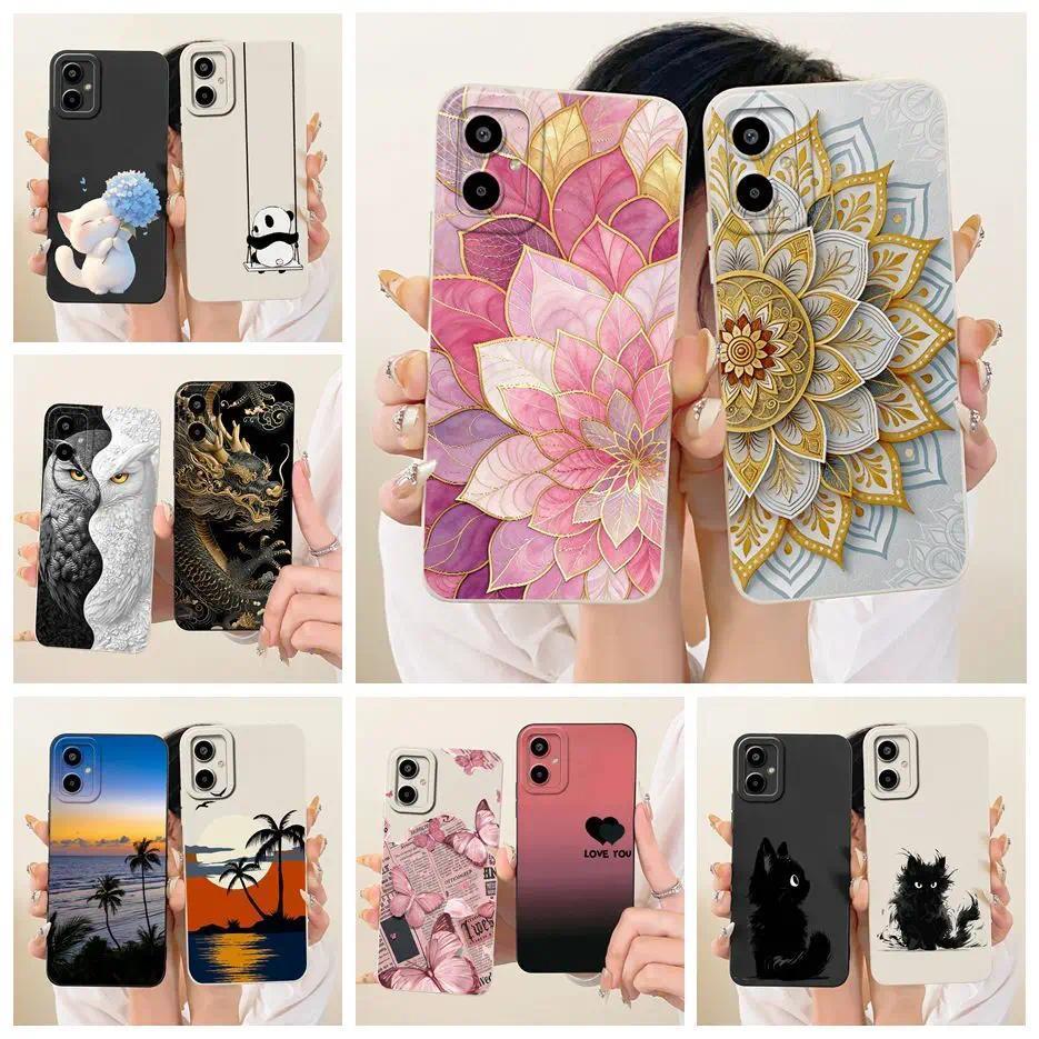 Dành Cho Samsung Galaxy M06 Ốp Lưng SM-M066B Hoa Mới Kẹo Sơn Bao Silicon Mềm Dành Cho Samsung M06 F 