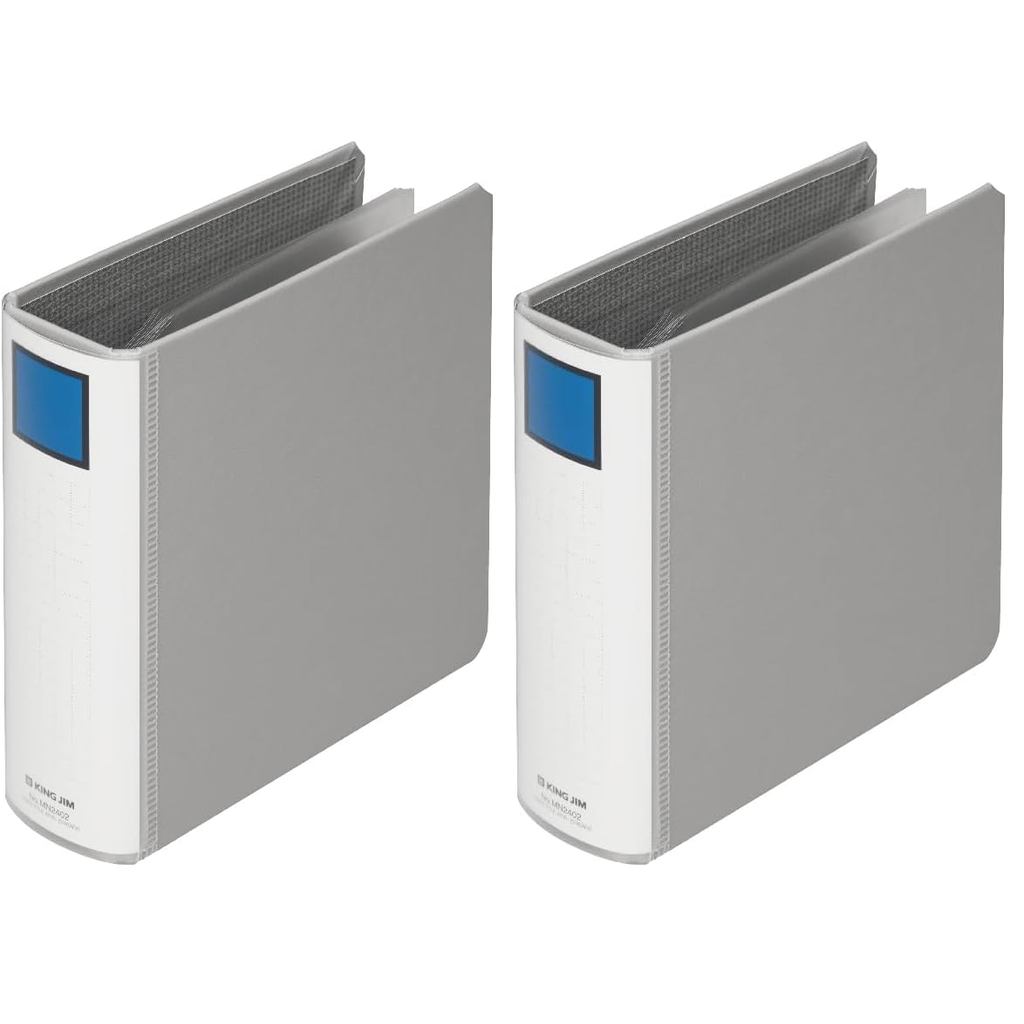 King Jim King Mini Series Mini Binder 3-Ring Blue and Gray
