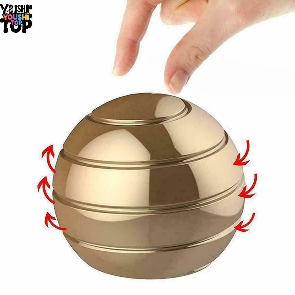 YOUSHI TOP Fidget Spinner Bóng Quà Tặng Người Lớn Bàn Đồ Chơi Ảo Ảnh Quang Học Chống Lo Âu Quay Top 