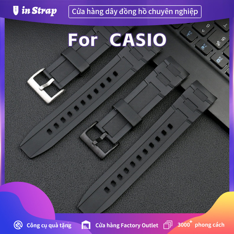 Áp dụng cho CASIO, Dây đeo đồng hồ silicon mở rộng cong 22mm dành cho dòng EFR-516 / EFR-303L (Thay 