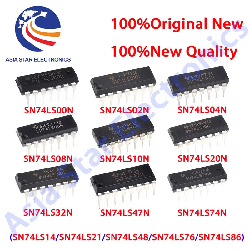 5 chiếc 74LS00 74LS02 74LS04 74LS08 74LS10 74LS14 74LS20 74LS21 74LS32 74LS47 74LS48 74LS74 74LS76 7