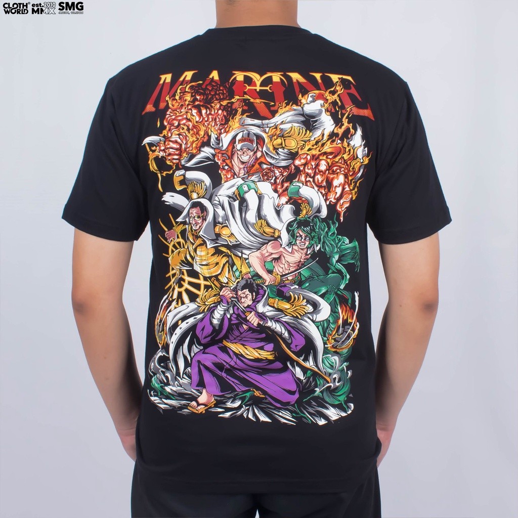 Áo thun One Piece nhân vật Admiral Sakazuki (Akainu), phù hợp fan anime