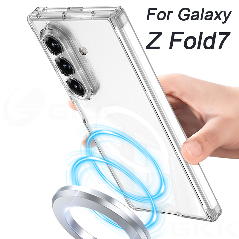 LUKEN Túi Khí Ốp Lưng Góc Cho Samsung Galaxy Z Fold 7 Bản Lề Không Dây Bảo Vệ Mềm Cho Galaxy Z Fold7