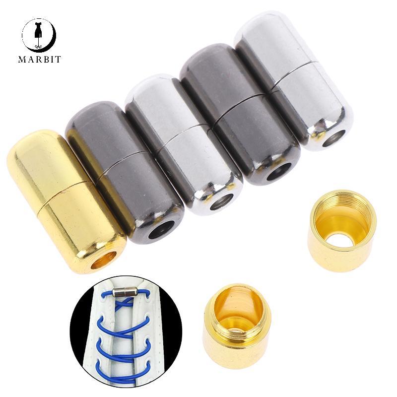 Marbit 2 Cái Ren không dây tiện lợi cần buộc dây giày đế bằng lười dây giày khóa FHS