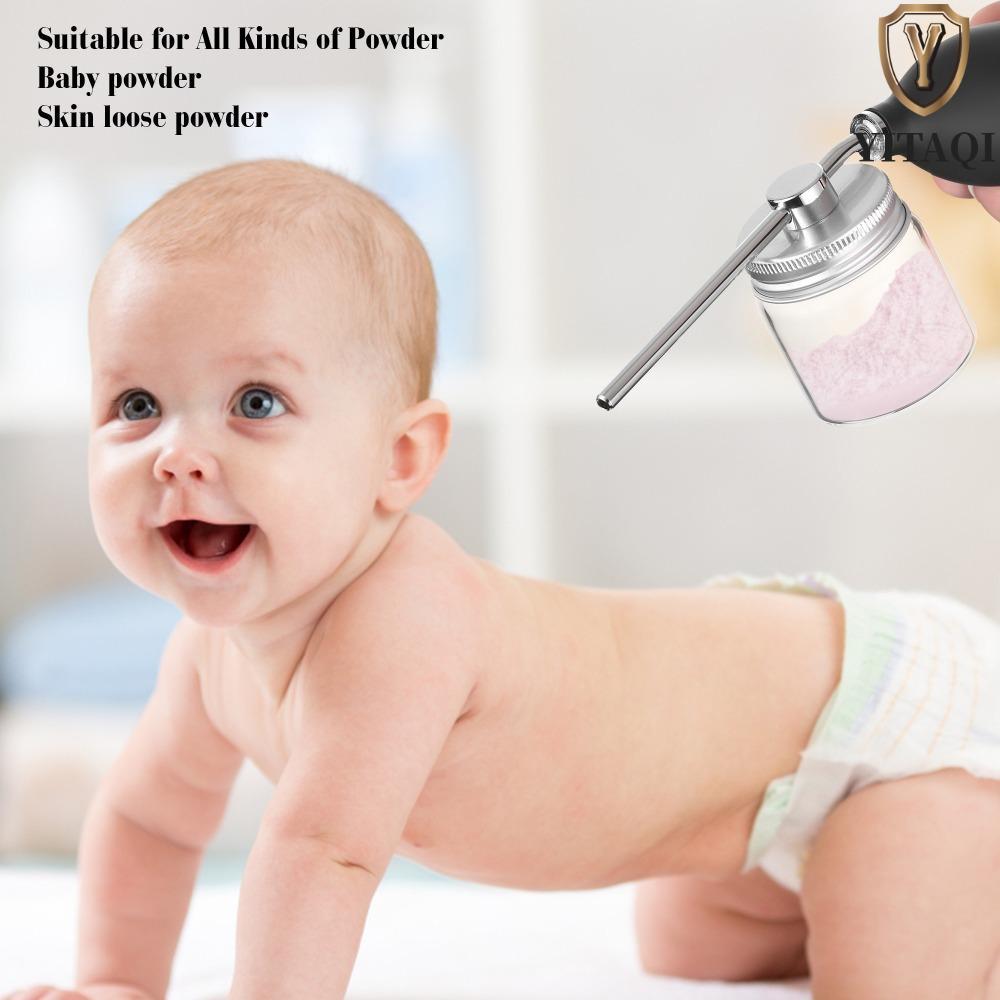 YITAQI Hair Salon Powder Spray Bottle, Hair Building Talc Fiber Powder Blower Puffer, Glass Spray Ta