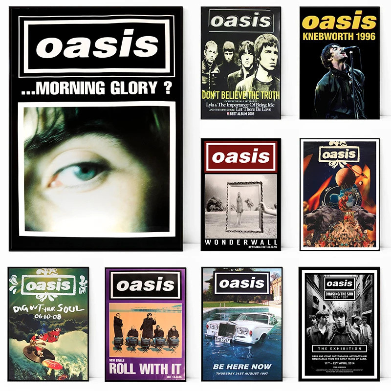 Oasis Band Phổ Biến Album Nhạc Áp Phích In Hình Nhà Nghệ Thuật Treo Tường Phòng Khách Phòng Ngủ Phòn