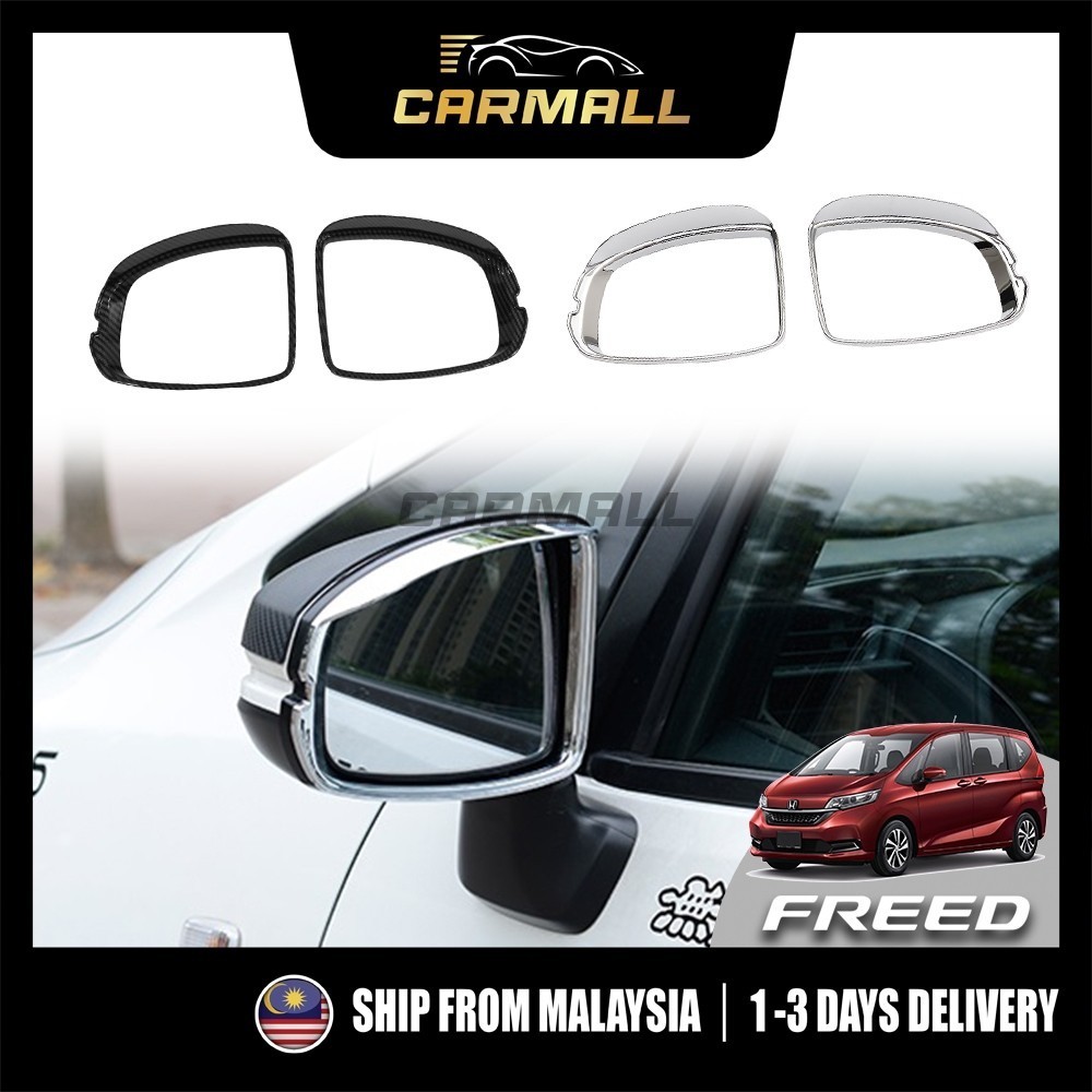 Honda Freed GB5 GB7 Khung Gương Chiếu Hậu Bên Chống Mưa Carbon Chrome 2016-2024 CarMallauto Phần Tra