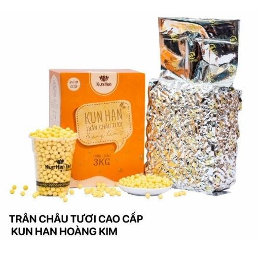 [THÙNG 6 HỘP] Trân Châu Kunhan Hoàng Kim 3kg