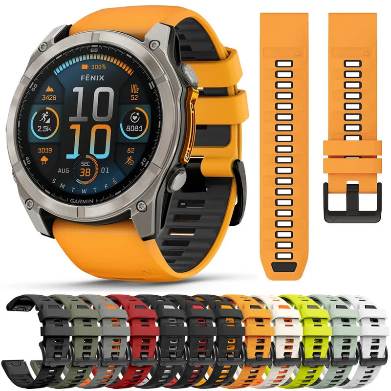 Dây đeo 1: 1 Tương thích với dây đeo đồng hồ Garmin Fenix8 cho Garmin Fenix 8 Pro 47mm 51mm E 7 7X 6