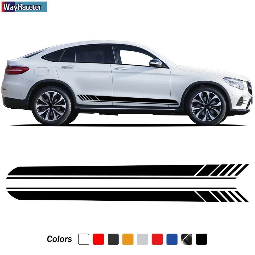 Phiên Bản 1 Sọc Bên Váy Dán Decal Cho Xe Mercedes Benz GLC Class X253 Coupe C253 GLC250 GLC300 GLC43