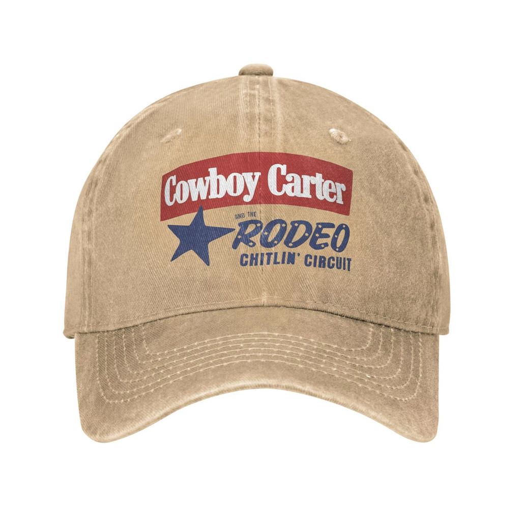 Mũ bóng chày Beyonce Cowboy Carter Rodeo vintage đau khổ giặt denim