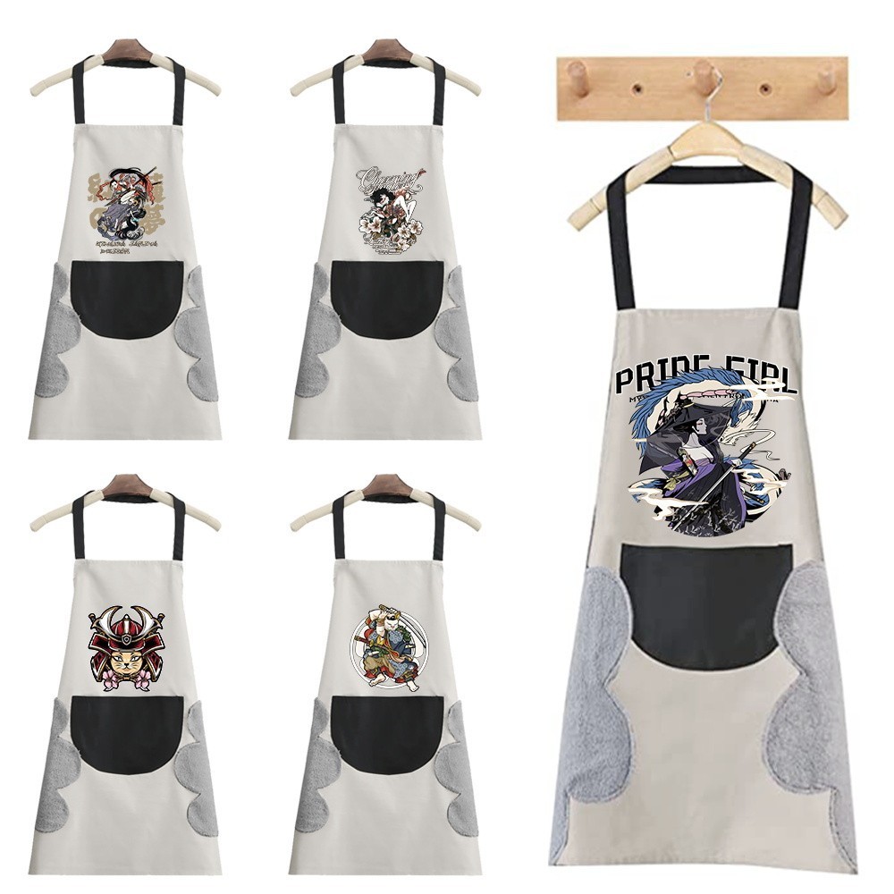 Fashion Wipe Hand Apron Universal Sleeveless Apron Kitchen Home Cooking Apron Chinese Clothing Samur