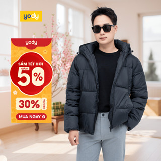   Áo phao VIP nam YODY mũ liền kéo khóa siêu ấm MCPJ25F019 