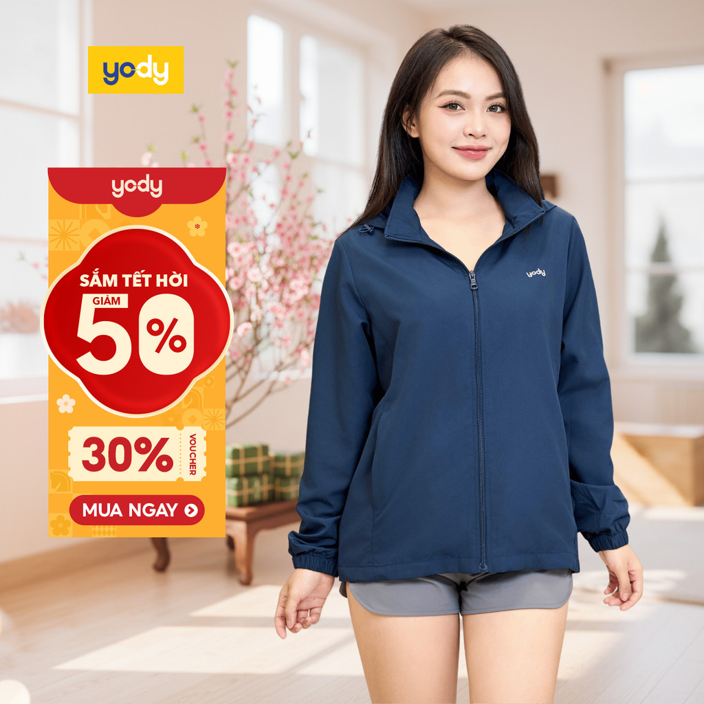  Áo khoác gió nữ YODY thông minh dễ gấp gọn cản gió, chống thấm, cản bụi AKN5042 | BigBuy360 - bigbuy360.vn