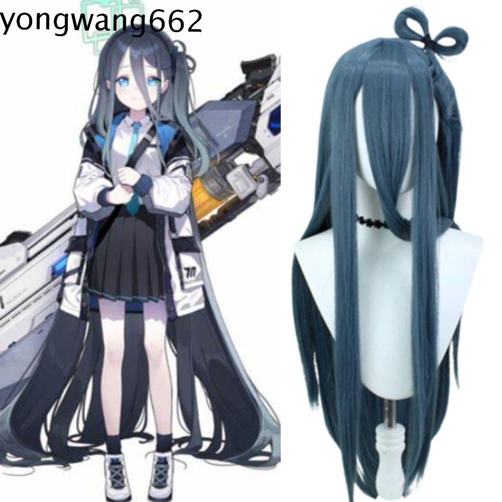 KYNEX Tendou Arisu - Tóc giả anime màu xanh cho cosplay, tự nhiên & chịu nhiệt, phù hợp tiệc sinh nh