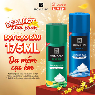  Bọt cạo râu cao cấp cho nam Romano 175ml Classic   Force - Live 
