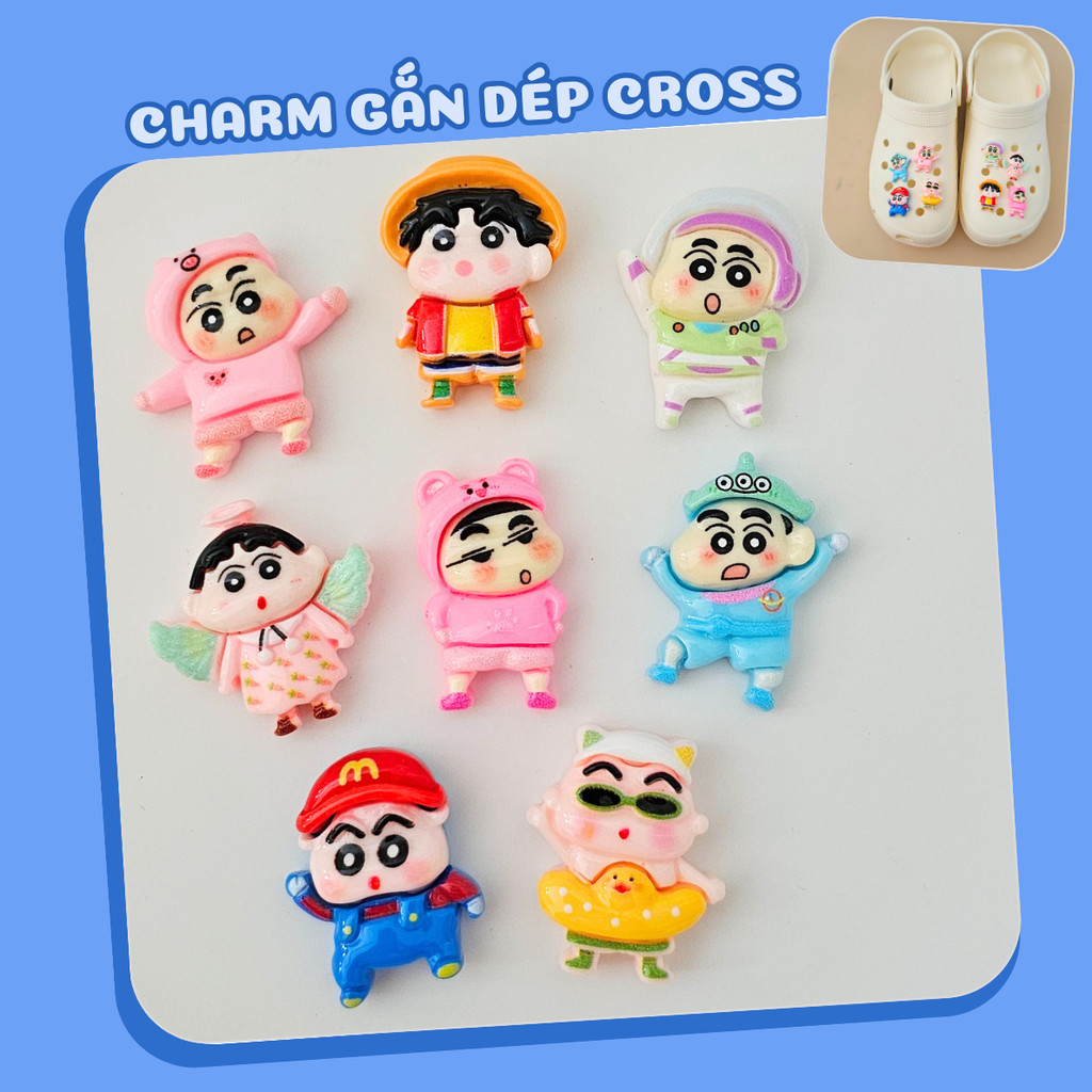 Charm gắn dép cross A95 mẫu PVC cứng