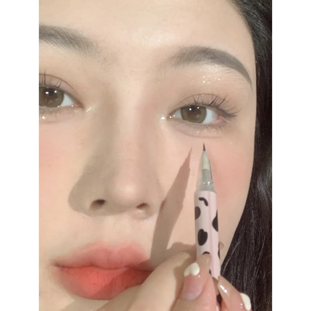 Spot Goods#flortte Floria Aegyo-sal Pen Color Eyeliner04Ultra-fine White Waterproof Smudge-proof Flo