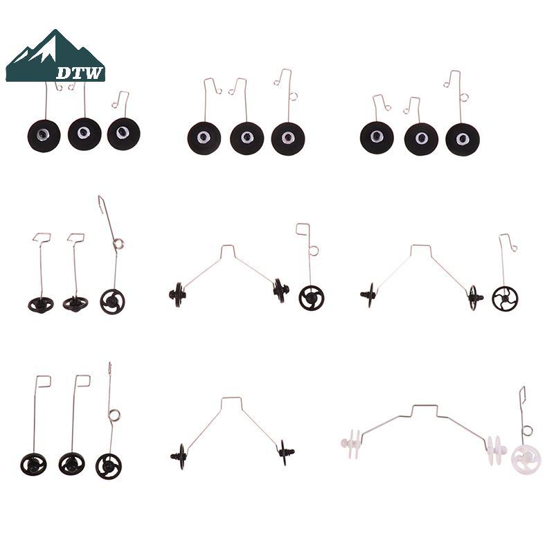 DTW 1 Bộ Xốp Tay Ném Glider Landing Gear Kit Có Bánh Xe Máy Bay Phụ Kiện Cho Cessna J-11 J-20 SU27 S